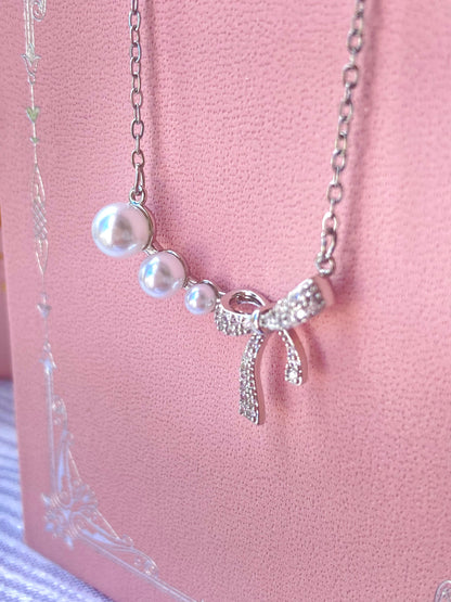 Collar Perlitas Coquette Silver