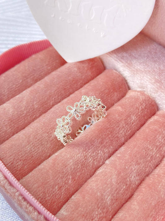 Anillo Flores Bordadas