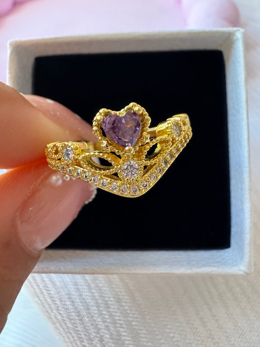 Anillo Corona Purpurina