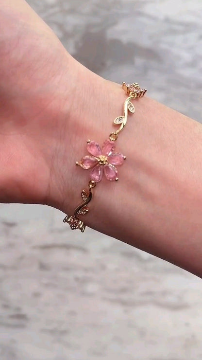 Pulsera Flor Rosa