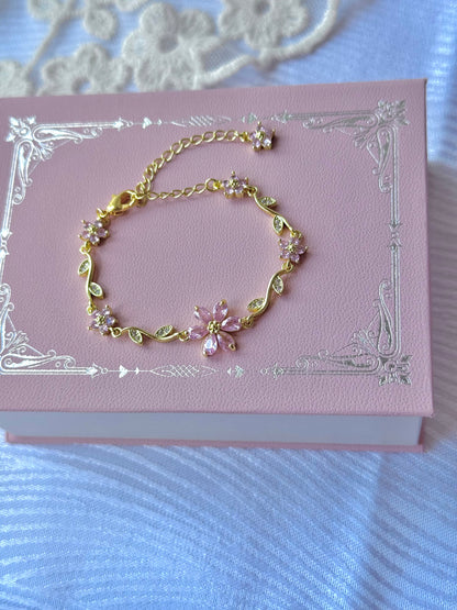 Pulsera Flor Rosa