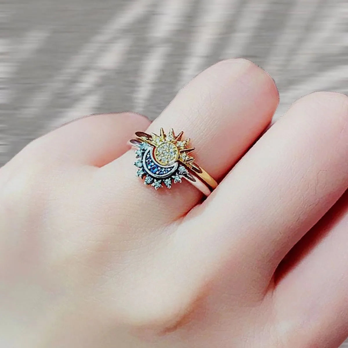 Anillo Sol y Luna Gold Filled