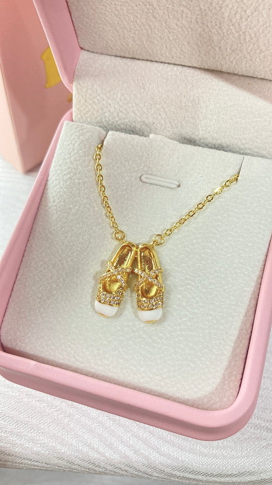 Collar Ballerina Shoes White