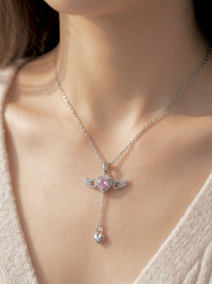 Collar Varita Pink Stainless Steel