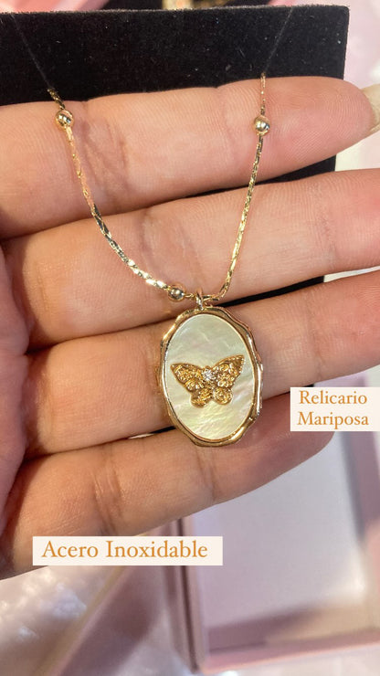 Collar Relicario Butterfly