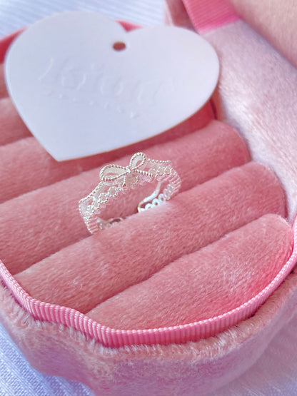 Anillo Ajustable Encaje Centro de Lazo